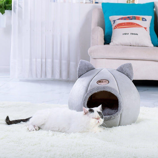 ComfyHouse™ - Niche pour chat ultra confortable - Royaume felins